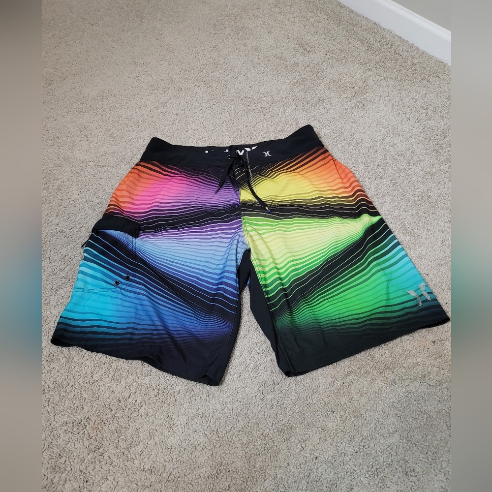 Hurley Men's Multicolor Board Shorts Size 36